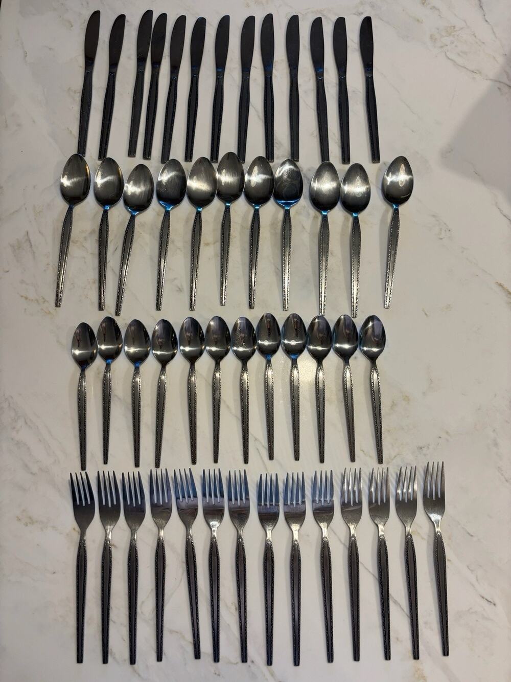 11 Place 50pcs Rogers Stanley Roberts ENSENADA Stainless Flatware Setting set